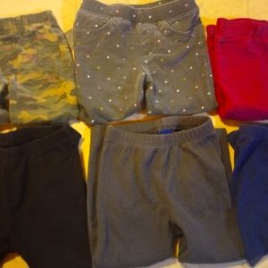 3 pairs of leggings and 3 pairs of jeggings.